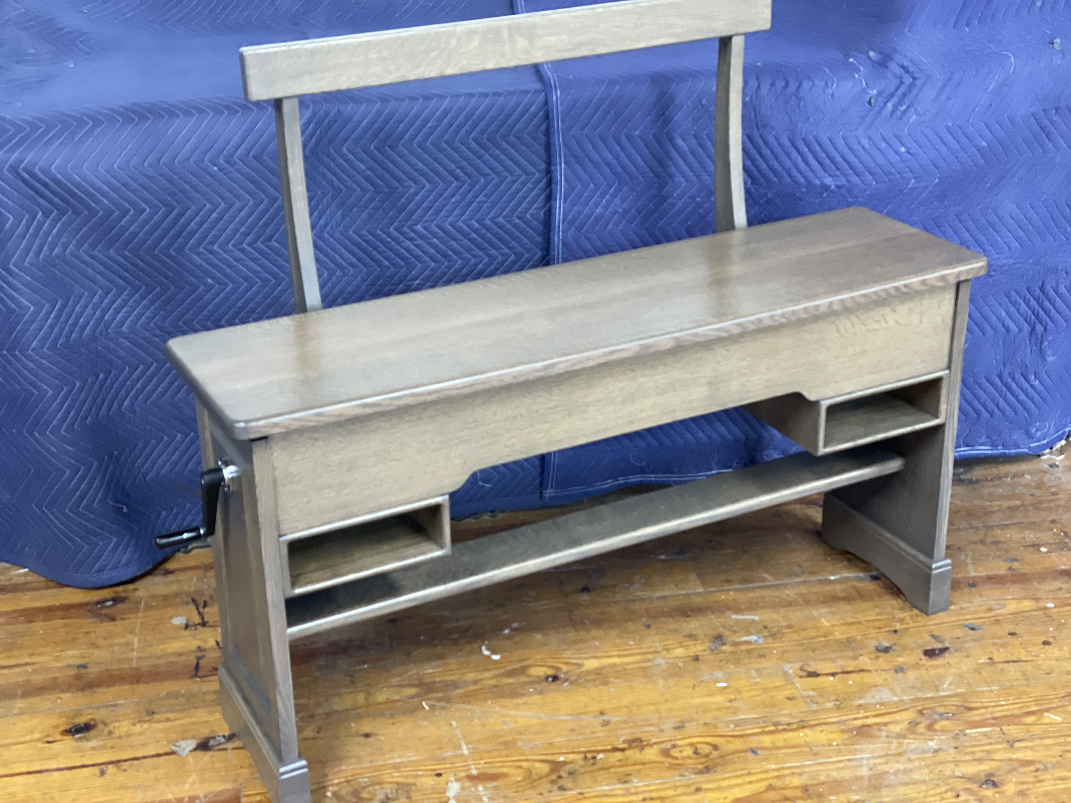 Standard Straight Legged Adjustable Organ Bench